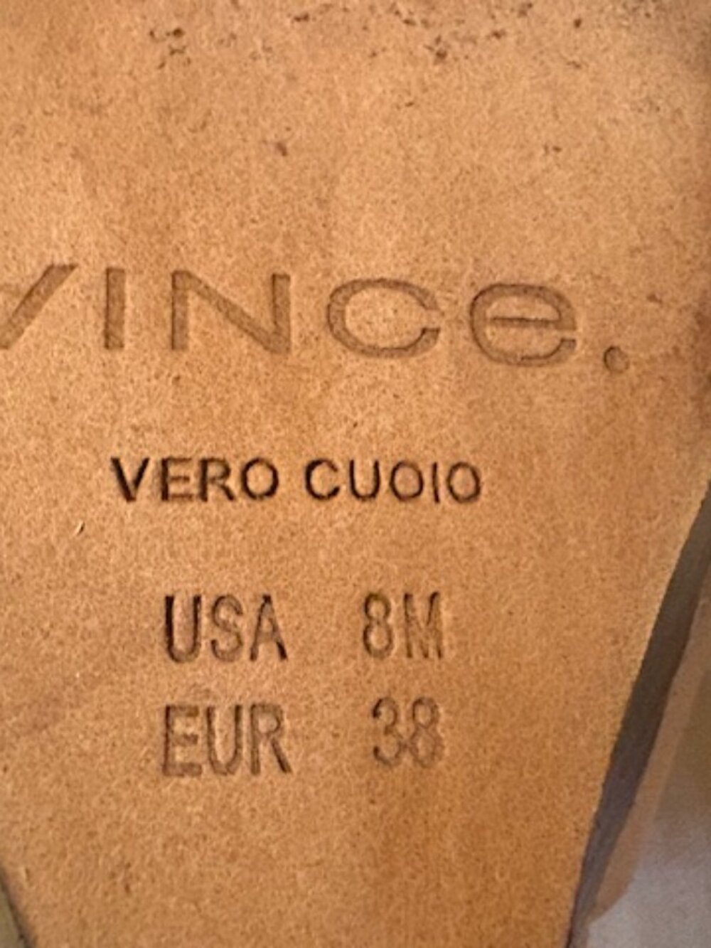 Vince - Vero Cuoio Wedge Slide Mule Shoes - Picture 4 of 5